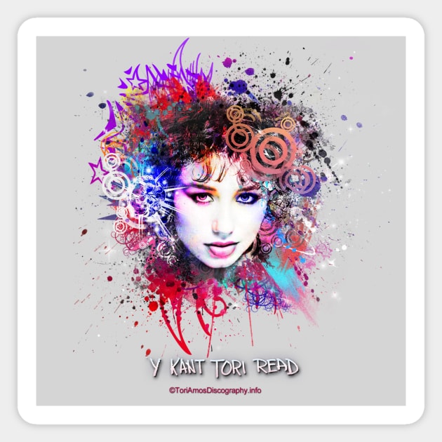 Y Kant Tori Read Era (No Text) - Official TAD Shirt Sticker by ToriAmosDiscography